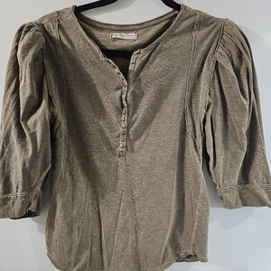 We The Free Olive Green Top